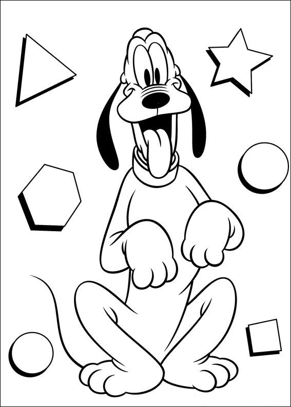 Plansa de colorat cu Pluto 6 44